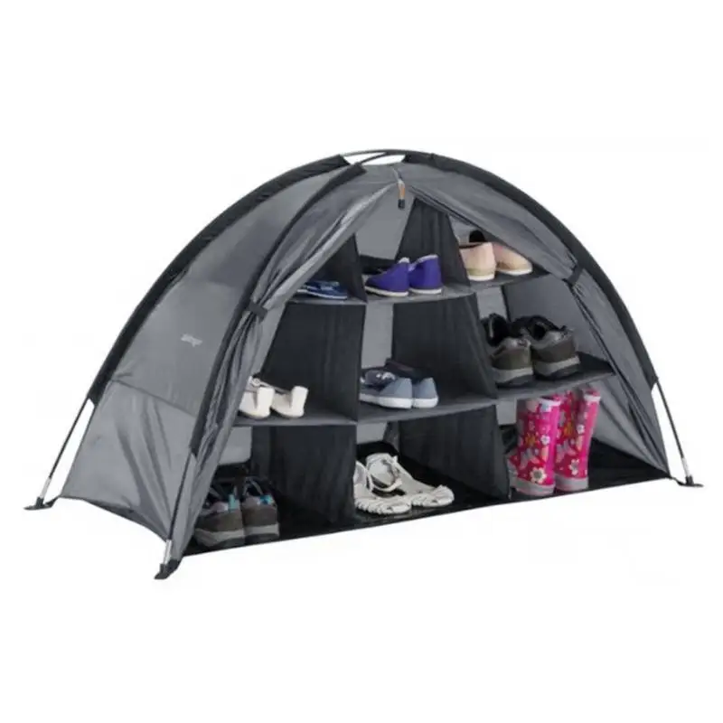 

Outdoor Storage Shed 9 Grid Foldable Zipper Tent 210D Oxford Cloth Storage Supplies For Barbecue Camping And Outdoor Dining