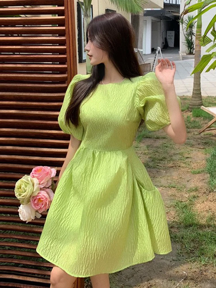 

Chic Women Evening Dress Sweet Casual Short Sleeve Pocket Mini Party Ball Gown Girl Kawaii Vacation Femme Mujer Vestidos Summer