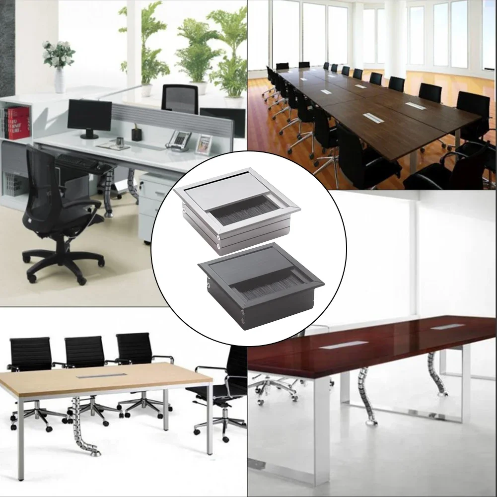 1 шт. втулка для кабеля крышка отверстия розетка квадратный черный/серебристый