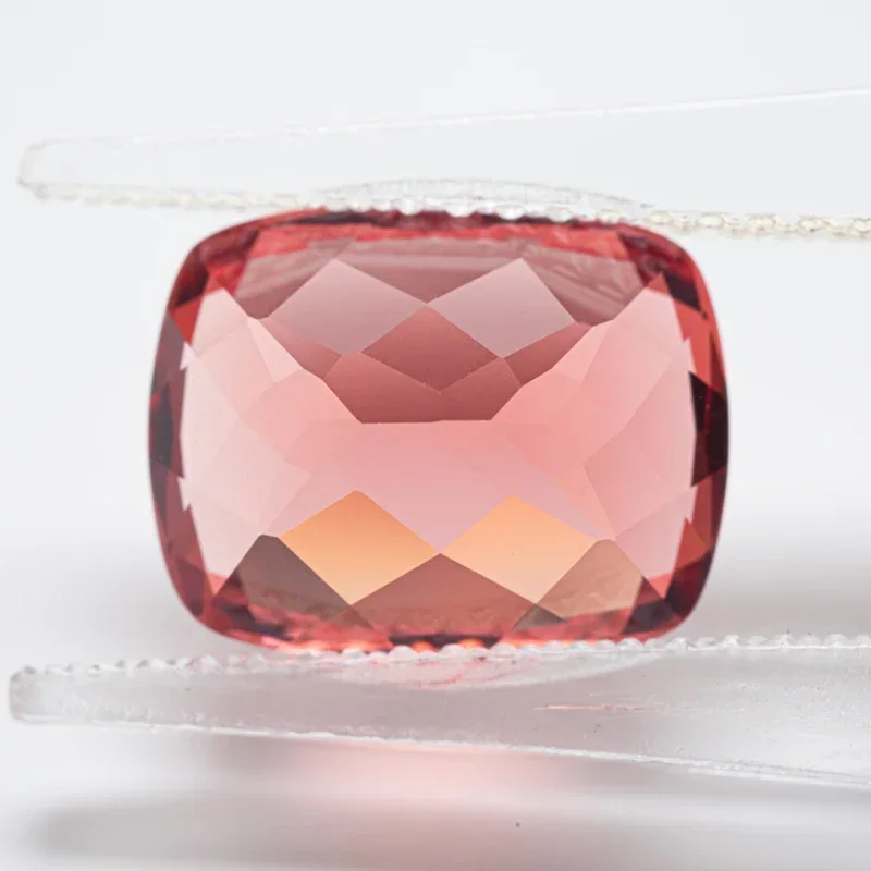 Выращен в лаборатории Padparadscha огненный цветок лотоса прямоугольная форма подушки