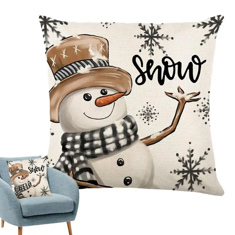 

Наволочки для рождественских украшений, мягкая декоративная подушка, искусственная Рождественская наволочка для дивана, дивана, автомобиля