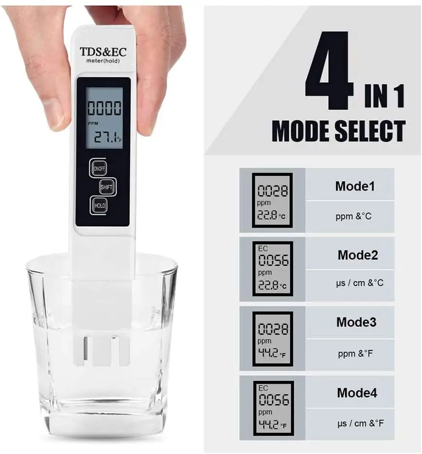 Измеритель PH тестер TDS измеритель цифровой качества воды 0-9990ppm чистоты