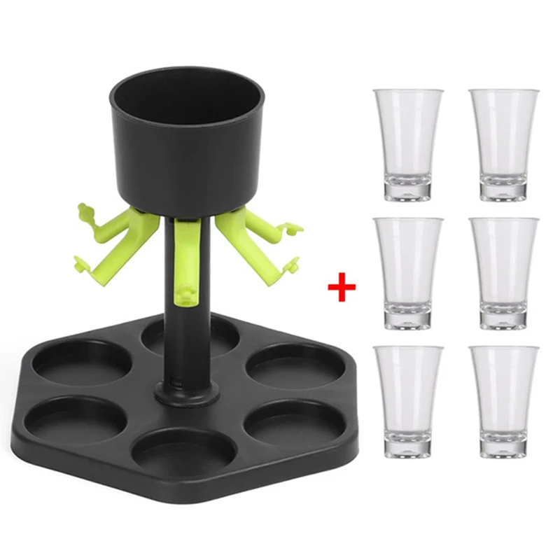 

6 Shot Glass Dispenser Wine Whisky Beer Wine Liquor Dispenser Party Games Drinking Tools Glass Dispenser Bar Accessories