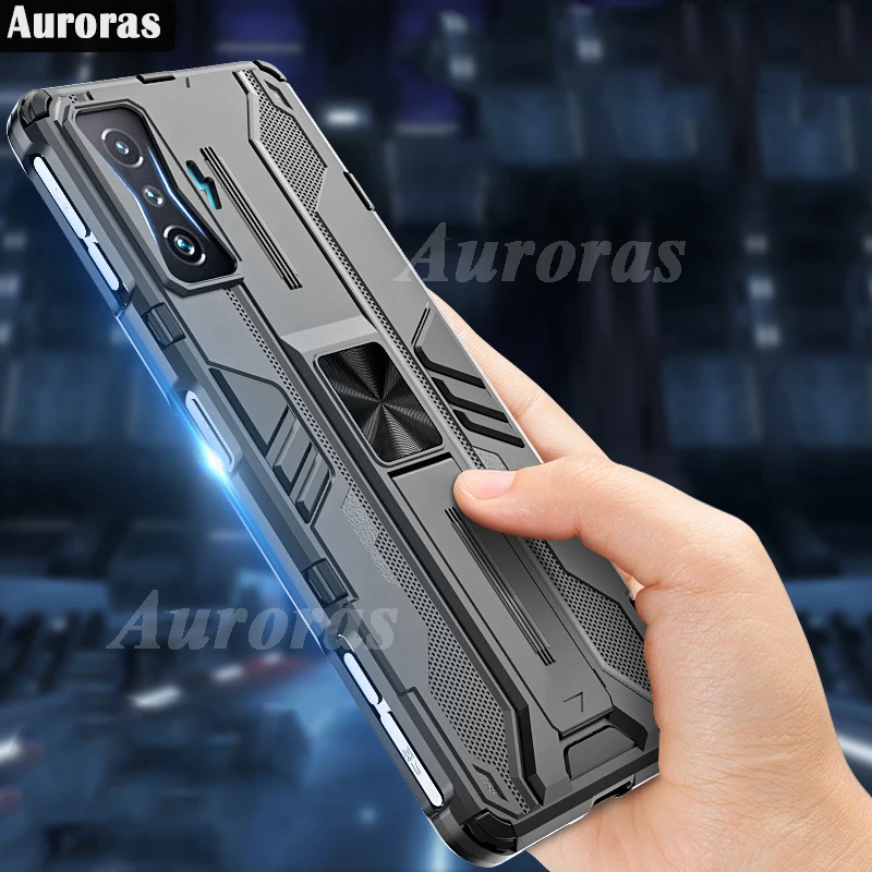 

Auroras Case For Xiaomi Poco F4 GT Shockproof Armor Cover Magnetism Holder Back Clip Phone Case For Mi Poco F4 GT