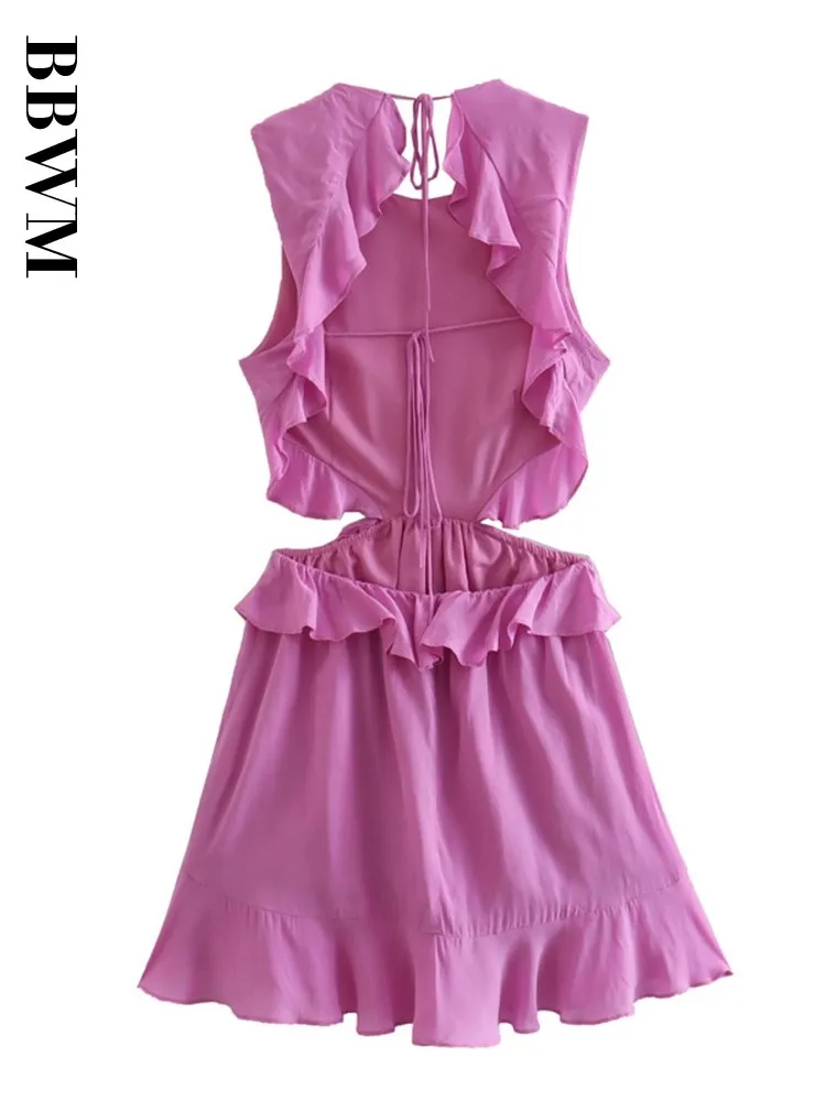 Женские летние платья выше колена 2022 винтажные пикантные бандажные однотонные