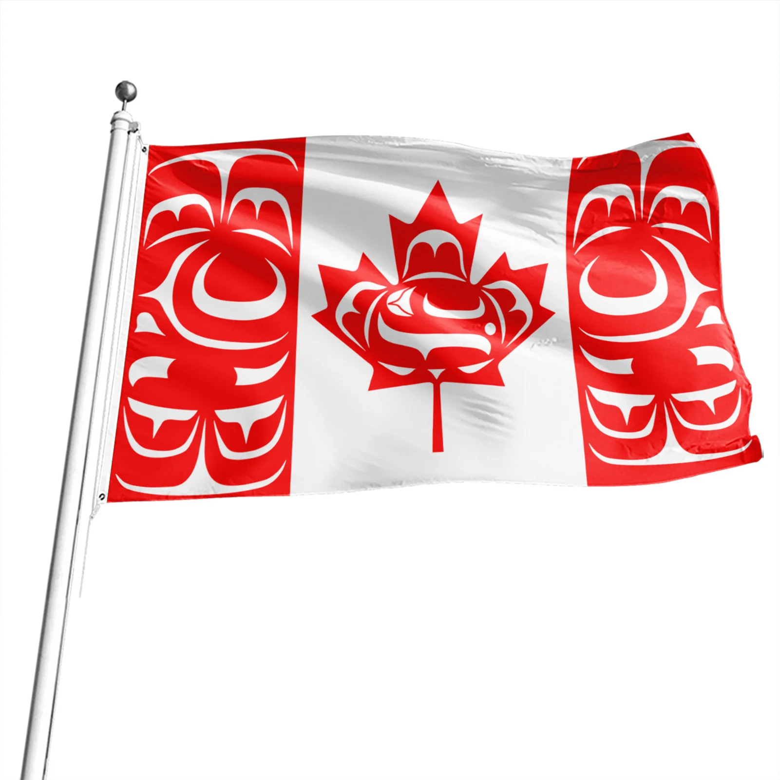 

Polyester Native Canadian Flag Lightweight Canadian Indigenous Flag With 2 Brass Grommets Canadian Souvenirs For Decoration