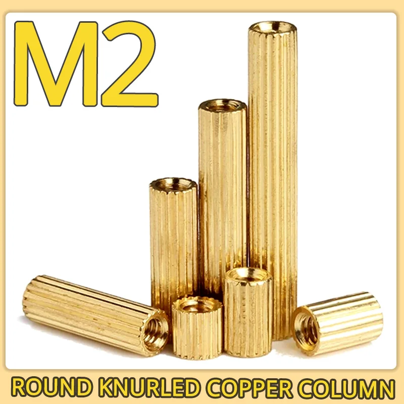 

M2 Brass Male Female Standoff Pillar Mount Threaded PCB Motherboard PC Computer Round Spacer Hollow Bolt Screw Long Nut