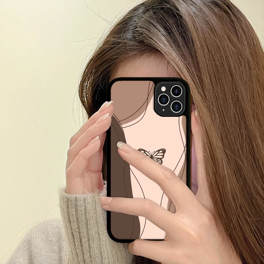 Abstract Geometry Phone Case Silicone PC+TPU Case For iPhone 14 11 12 13 Pro Max 8 7 6 Plus X XR Hard Fundas