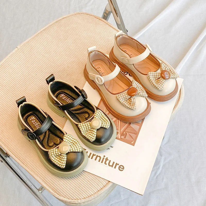 

Кроссовки детские кожаные с бантиком, на плоской подошве, 26-36 дюймов