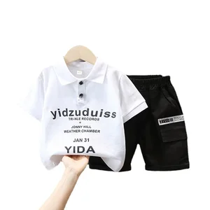 Children Cartoon T-shirt Clothing Sets Fashion Boys and Girl Clothes Suit Polo Shirts+Pants 2pcs Kids 2022 Summer 2-11Years old