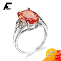 fuihetys trendy 925 silver jewelry ring ornament with zircon gemstone finger rings for women wedding party bridal gift wholesale
