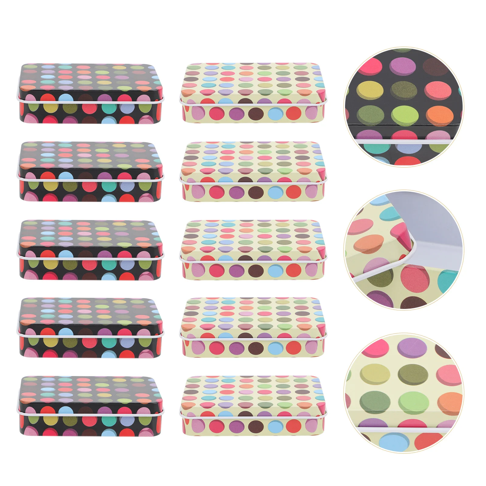 

10Pcs Boxes Candy Storage Holders Christmas Cookie Tins Iron Containers for Gift Festival Cookies
