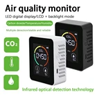 Счетчик CO2, многофункциональный Термогигрометр, домашний Интеллектуальный газоанализатор, бытовой цифровой монитор загрязнения воздуха