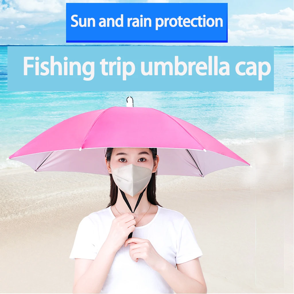 Umbrella Cap Adult And Child Hands-Free Fishing Golf Gardening Sunshade Outdoor Headwear Portable Rain Umbrella Hat Waterproof