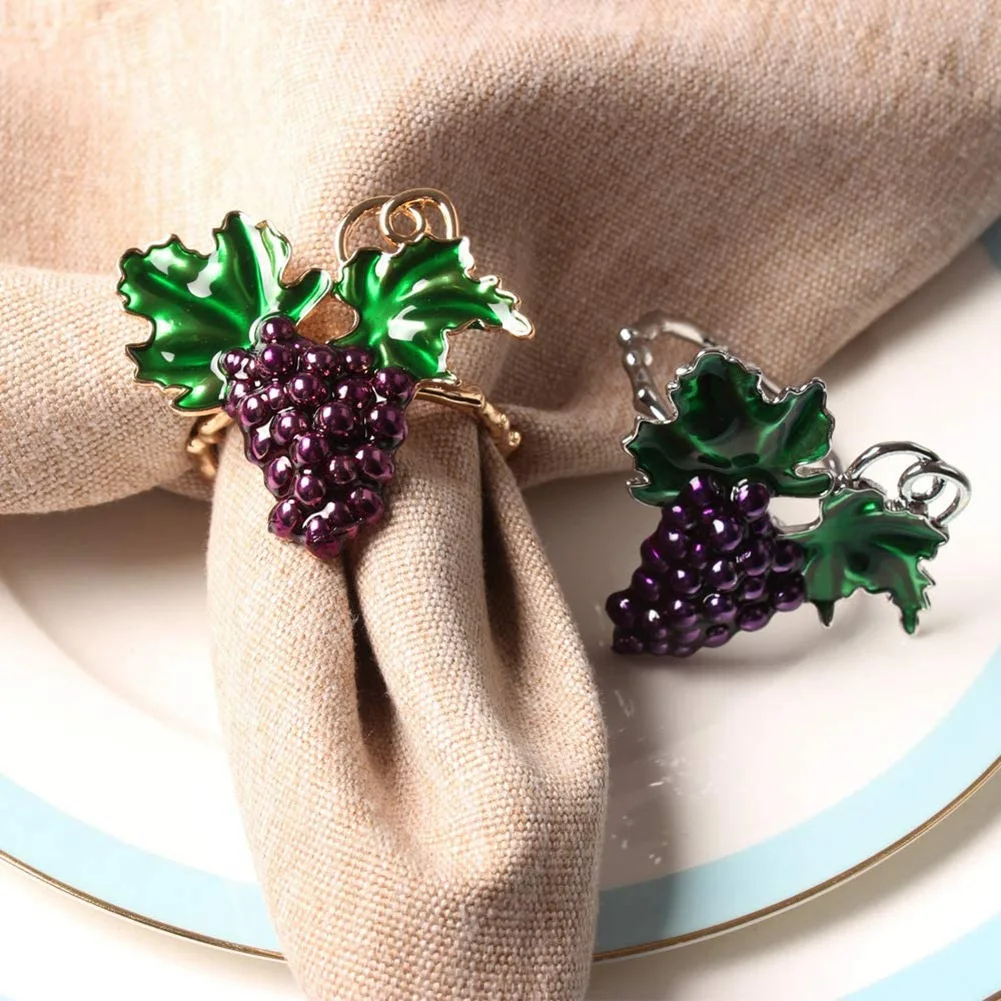 Кольца для салфеток пряжки с фруктами кольцо виноградом свадебное