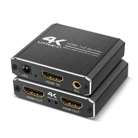new 4k 60hz hdr 1 to 2 hdmi splitter hdmi splitter audio extractor hdmi splitter 1 in 2 out with 3 5mm stereo audio rl output