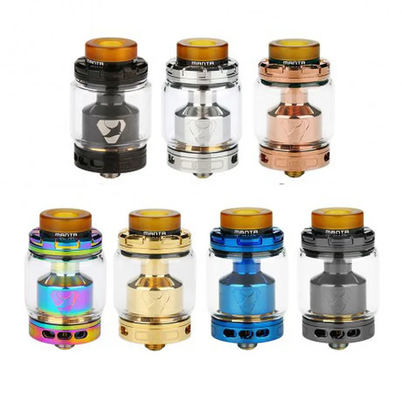 

SUBTWO Manta RTA 24MM 3.5ml Rebuildable Tank with 5ml Extend Glass Top Filling 810 PEI Drip Tip Airflow Adjustable Zeus X rda