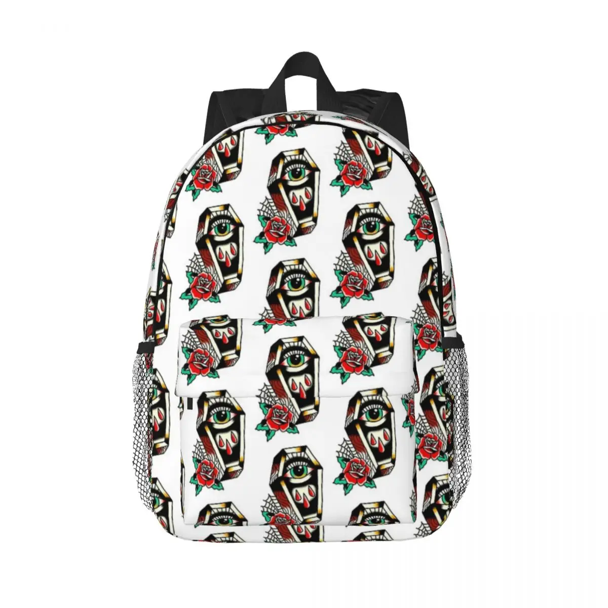 

Coffin Traditional Tattoo Backpacks Teenager Bookbag Cartoon Children School Bags Laptop Rucksack Shoulder Bag Large Capacity