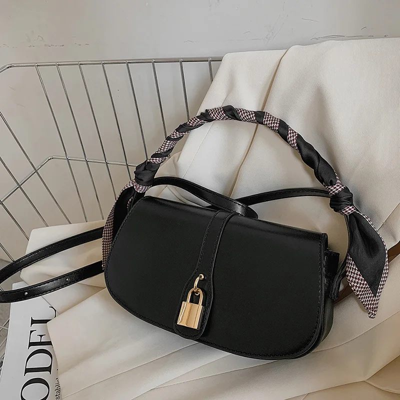 

Simple Design Handbags Women Crossbody Bags Carry Handle With Scarf Ladies Shoulder Messenger Bags Quality Totes Female Purses