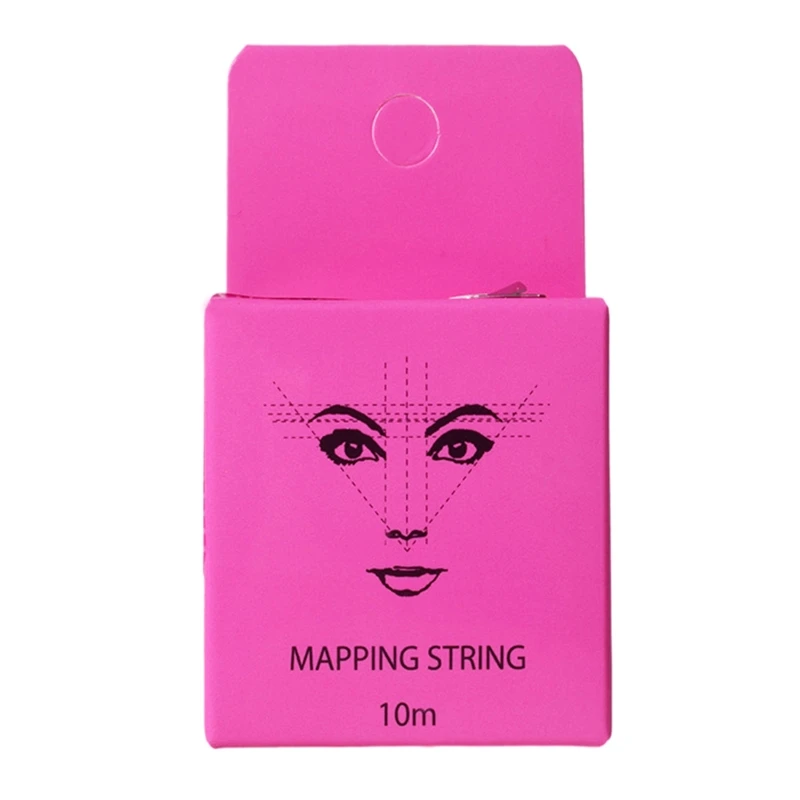 

10M Pink Microblading Mapping String Mess-Free Thread for Makeup Eyebrow Semi Permanent Brow Positioning Measure Tool