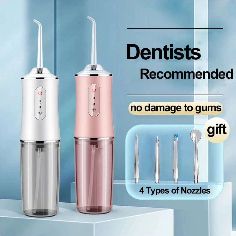 

220ml Oral Irrigator Water Flosser Portable Teeth Cleaning Machine Irrigator USB Scaler Dental Irrigator For Teeth Whitening