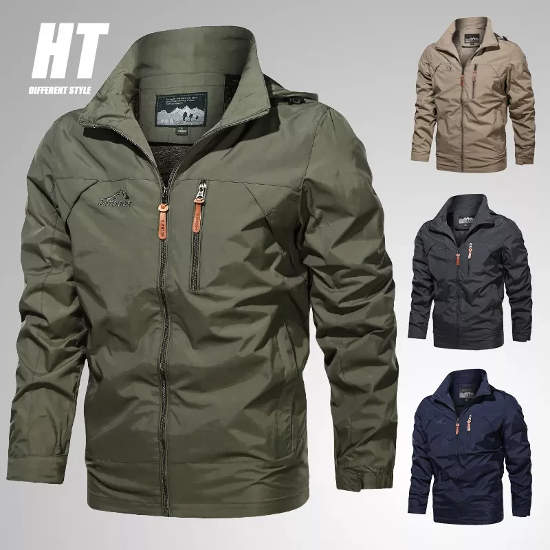 

NEW 2023 Men Waterproof Jackets Hooded Coats Male Outwears Windbreaker Windproof Spring Autumn Jacket Men's Fashion Clothing