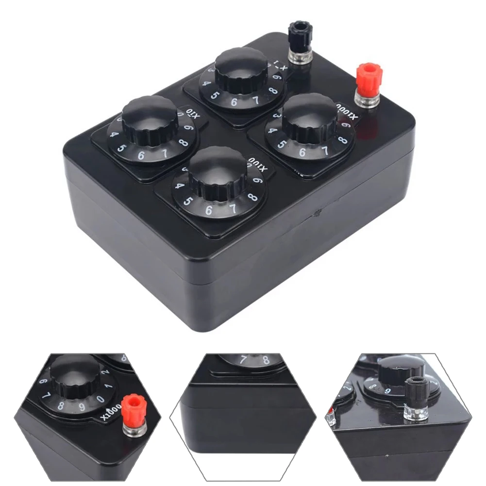 

0-9999 Ohm Precision Variable Decade Resistor Resistance Box Fine Workmanship For Physical Electrical Experiment Teaching