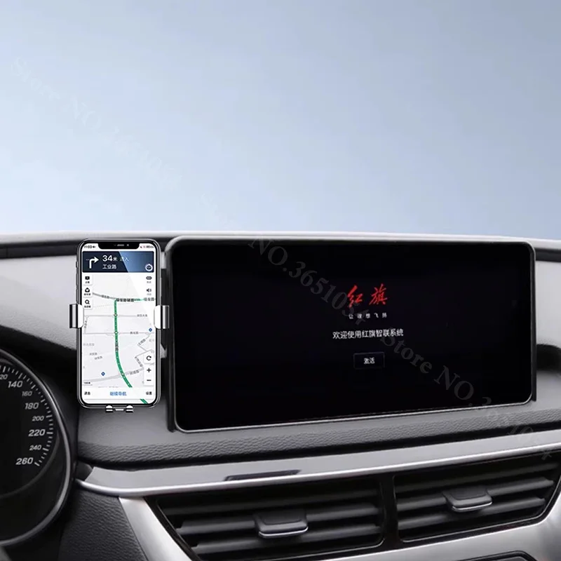 Фото Для Hongqi E-QM5 H5 2021-2026: держатель для телефона на экран навигации автомобиля, подставка для телефона на центральную консоль, автомобильное крепление, аксессуар для стайлинга. №2