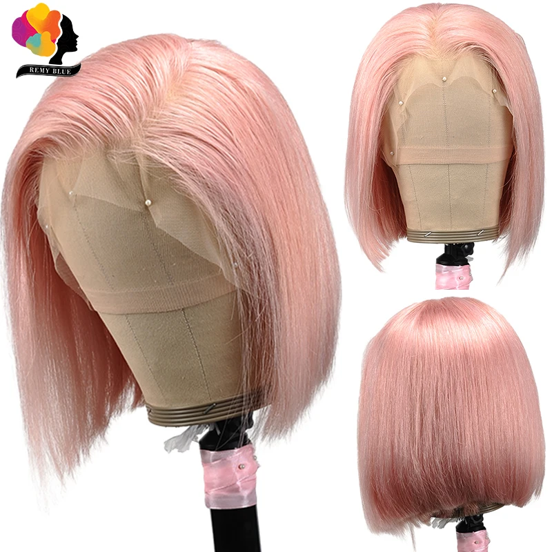 

Barbie Pink Short Bob Wig Blonde Red Colored Lace Front Human Hair Wig PrePlucked Straight Human Hair Wigs 13x4 Lace Frontal Wig