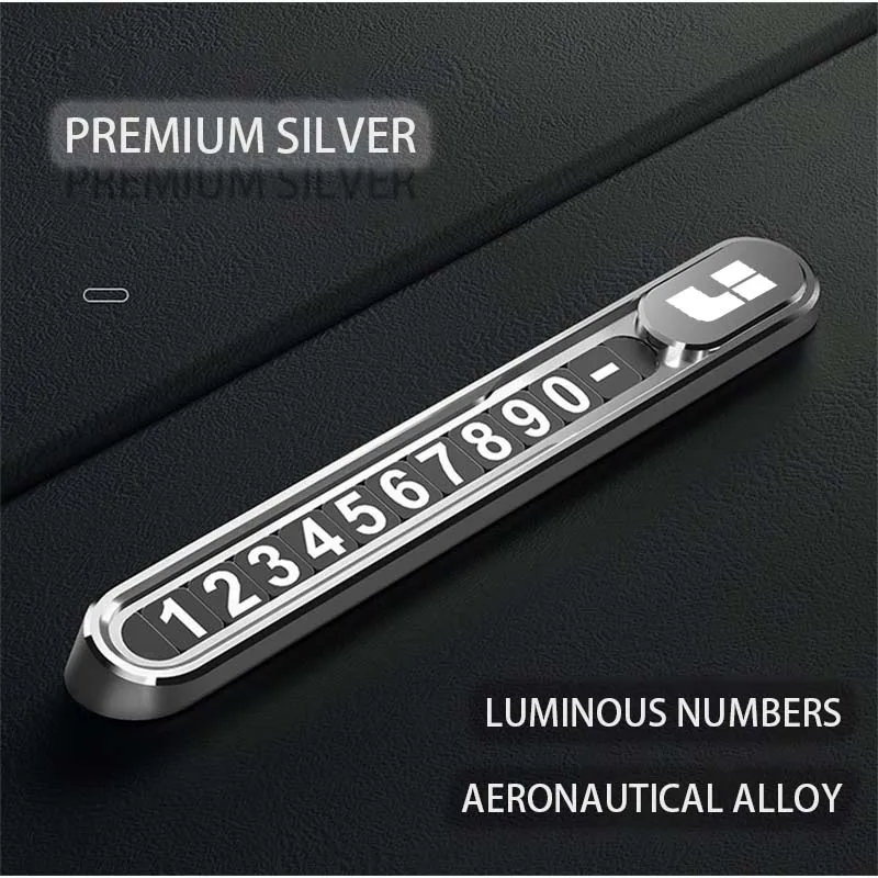 

Автомобильная Временная металлическая табличка с номером телефона для Lixiang Li Xiang Ideal Li ONE L9 L8 L7 L6 2023, аксессуары с логотипом