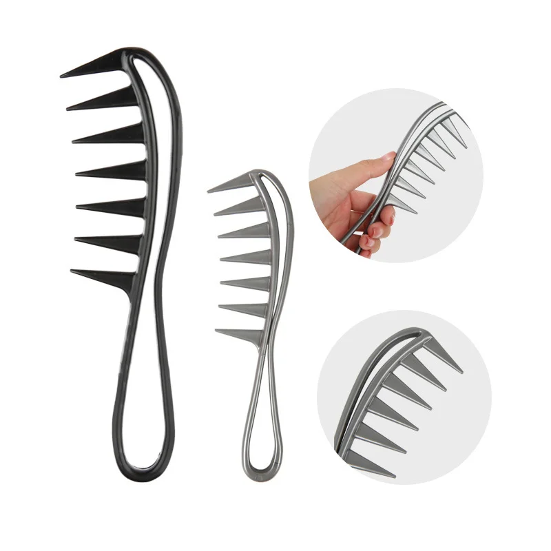 

Расческа для парикмахерской Акула с широкими зубьями, инструмент для укладки волос