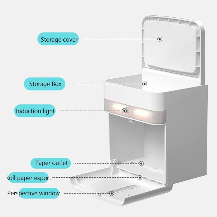 toilet paper holder with induction light bathroom accessories storag rack bathroom shelf for home improvement wall shelf free global shipping