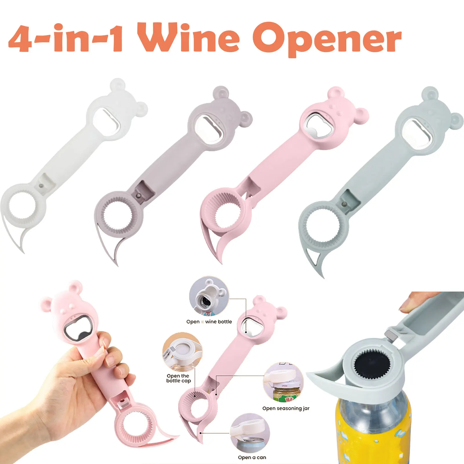 

4 в 1, открывалка для пивных бутылок