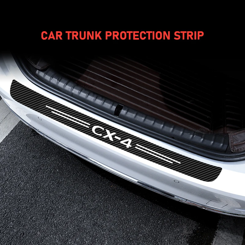 

1 Pcs/set Car Trunk Door Sill Protector Sticker Auto Rear Bumper Guard Bar Waterproof For Mazda CX-4 2016 2018 2020 2021 Style