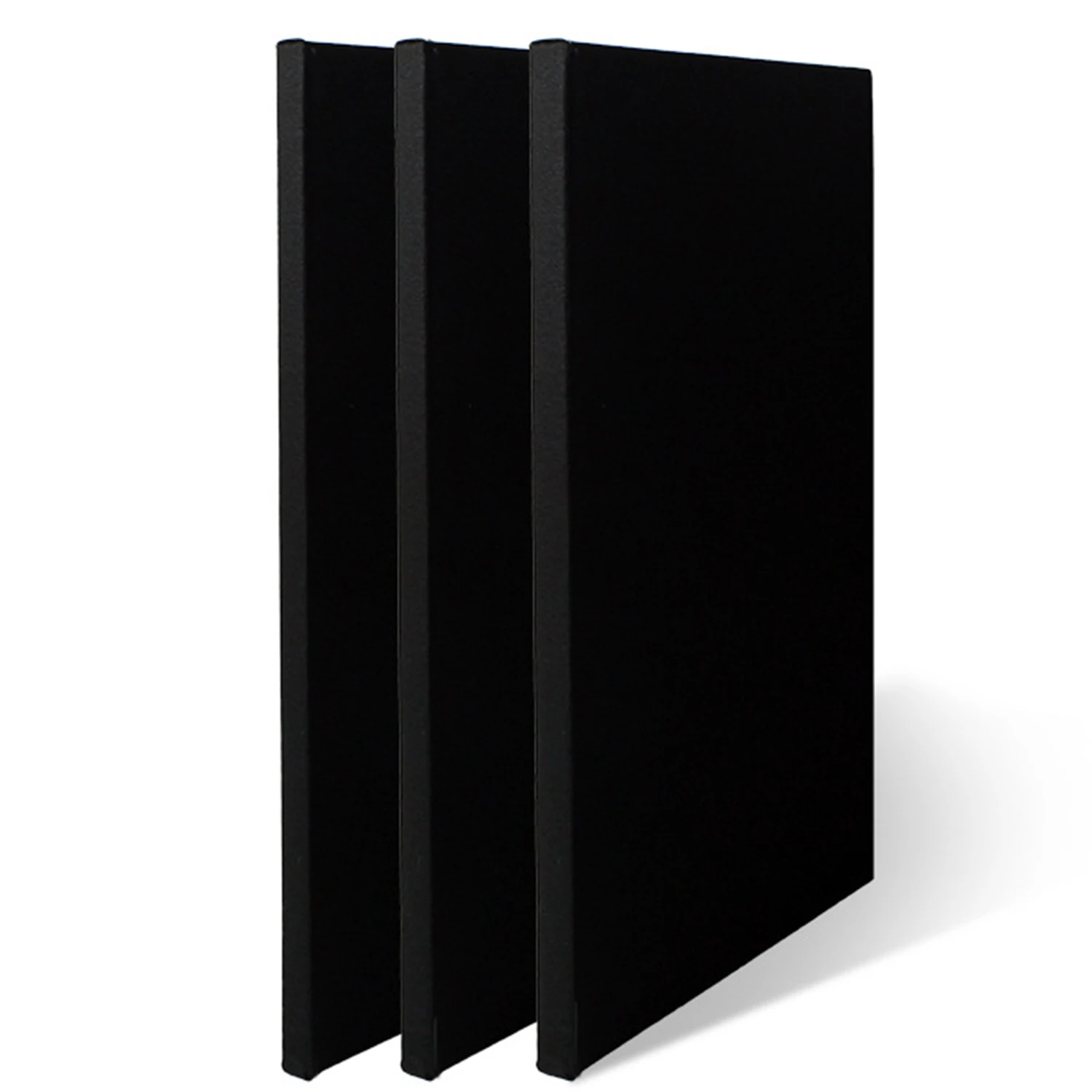 

Black Stretched Canvas for Painting 12x16in Set of 4 Primed 100% Cotton Artist Blank Canvas Boards for Painting, Acrylic Pouring