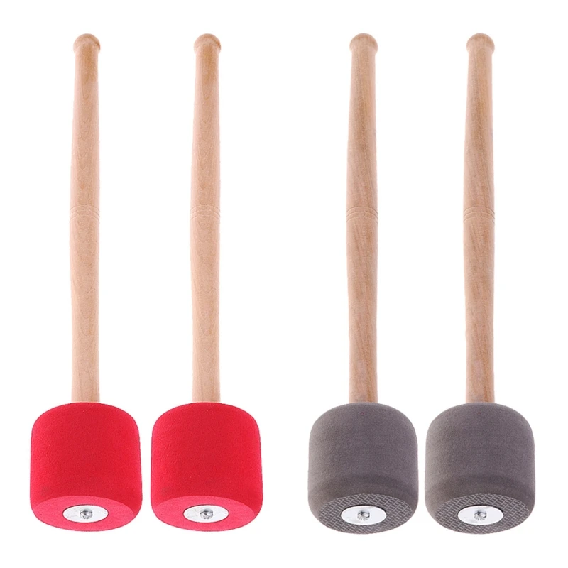 

Bass Drum Mallet Stick Foam Mallet Percussion with Wood Handle for Drummer Bands Musical Playing Length 32.5cm