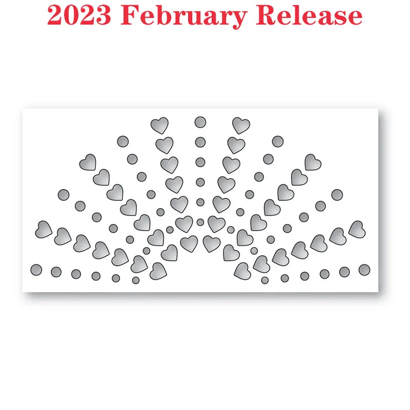 

Hearts Shining Arch February 2023 Release Metal Cutting Dies Diy Scrapbooking Photo Album Decorative Embossing Papercard Crafts