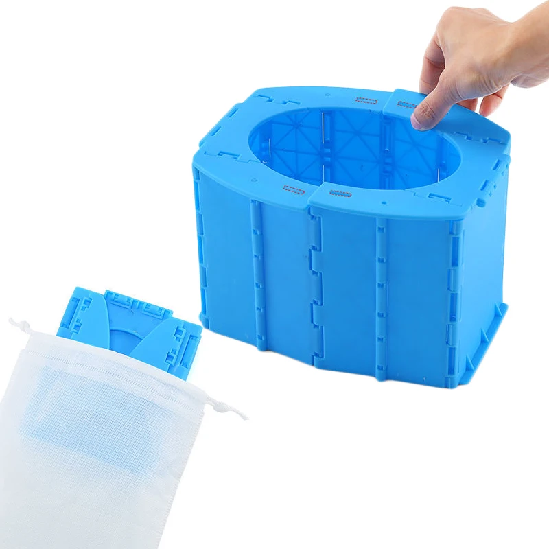 

Portable Toilet Seat for Camping Car Travel Folding Toilet for Camp Hiking Long Trips Folding Potty Toilet For Kids Blue, Pink