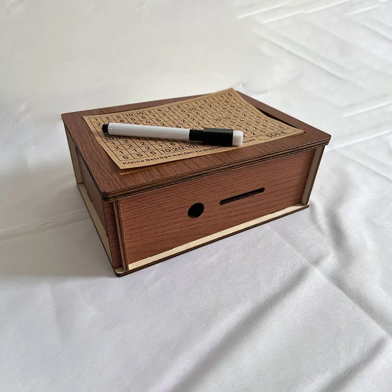 1 шт. деревянная коробка для денег 8 наклеек