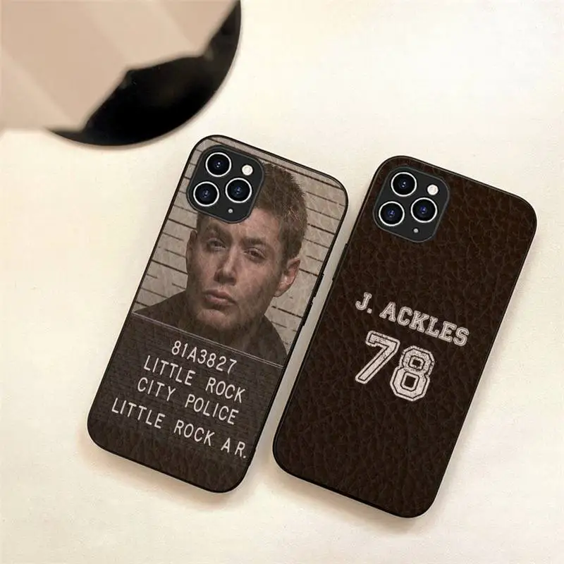 

Supernatural SPN Jensen Ackles Phone Case For Iphone 7 8 Plus X Xr Xs 11 12 13 Se2020 Mini 14 Pro Max TPU+Leather Fundas