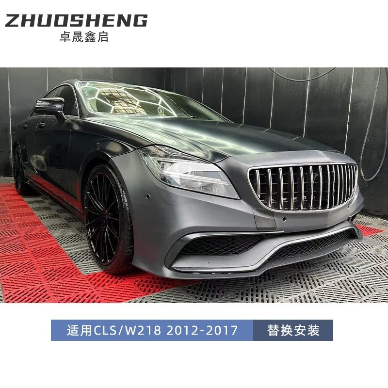 Фото Передний бампер для Mercedes CLS W218 AMG, задний спойлер, насадки на выхлопную трубу, комплект для тюнинга CLS63 AMG, детали кузова, аксессуары для стайлинга №4