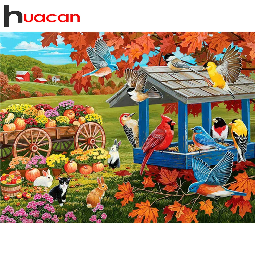 Алмазная вышивка Huacan сделай сам ферма пейзаж украшение для комнаты мозаика с