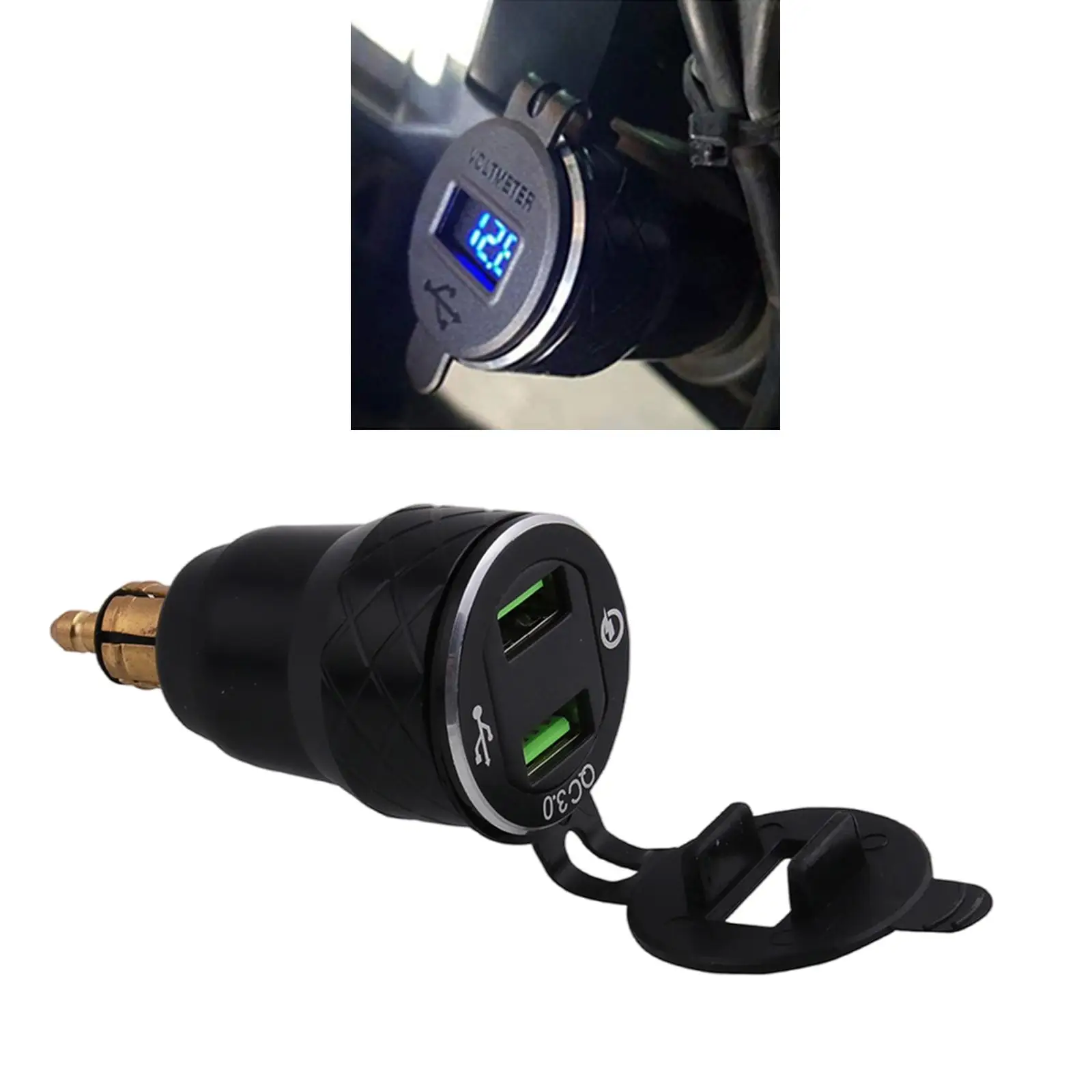 

Универсальное зарядное устройство с двумя USB-портами и светодиодным дисплеем