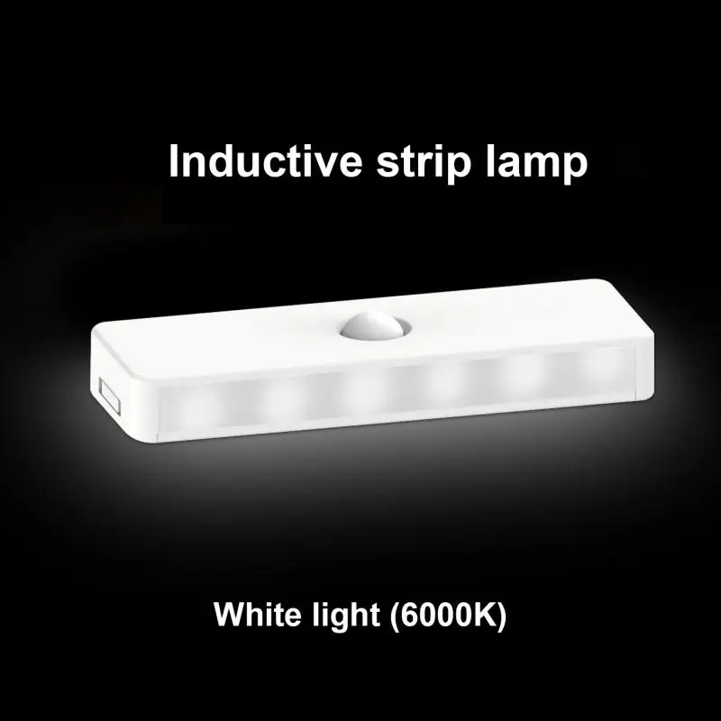 

Motion Sensor Cabinet Night Light 6 LED USB Lighting Kitchen Closet Wardrobe Cabinet Lamp Rechargeable Magnetic LED Light