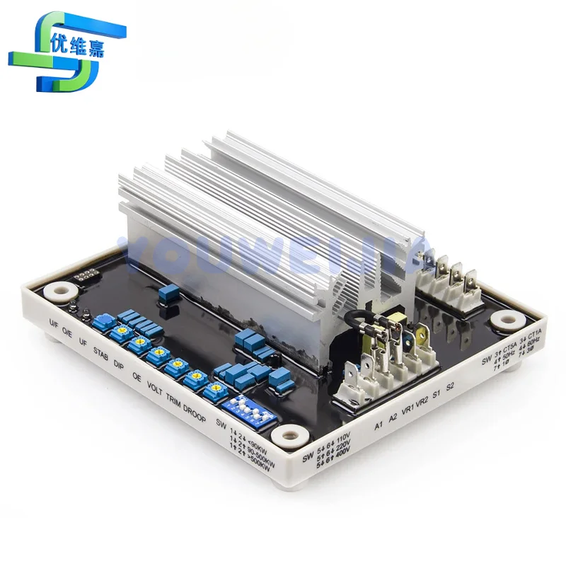 Фото ADVR-083 AVR KUTAI 8 А автоматический регулятор напряжения для бесщеточных генераторов PMG, гибридный аналогово-цифровой сенсорный АВР для самозаряжающихся генераторов №5