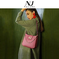 spring fashion shoulder bag leather casual messenger bag korean womens chain bucket bag