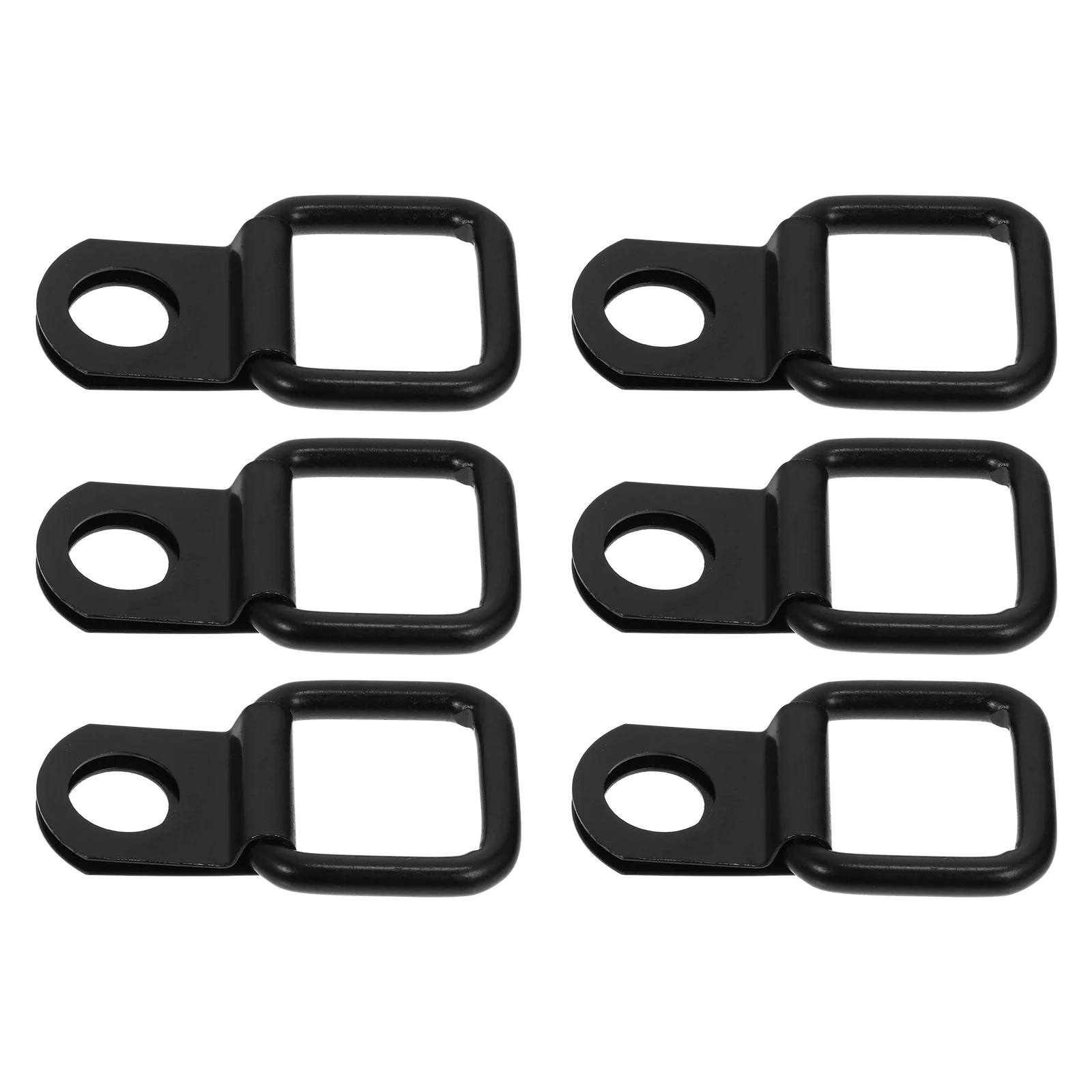 

1 Set 6Pcs Practical Iron Vehicle Car Refit Hooks Durable Trunk Hooks (Black)