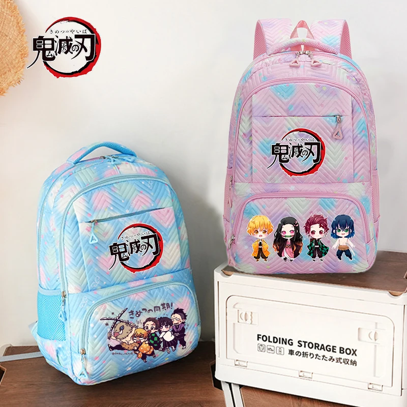 Рюкзак японского аниме Demon Slayer Kimetsu No Yaiba для мальчиков и девочек Kawaii большая