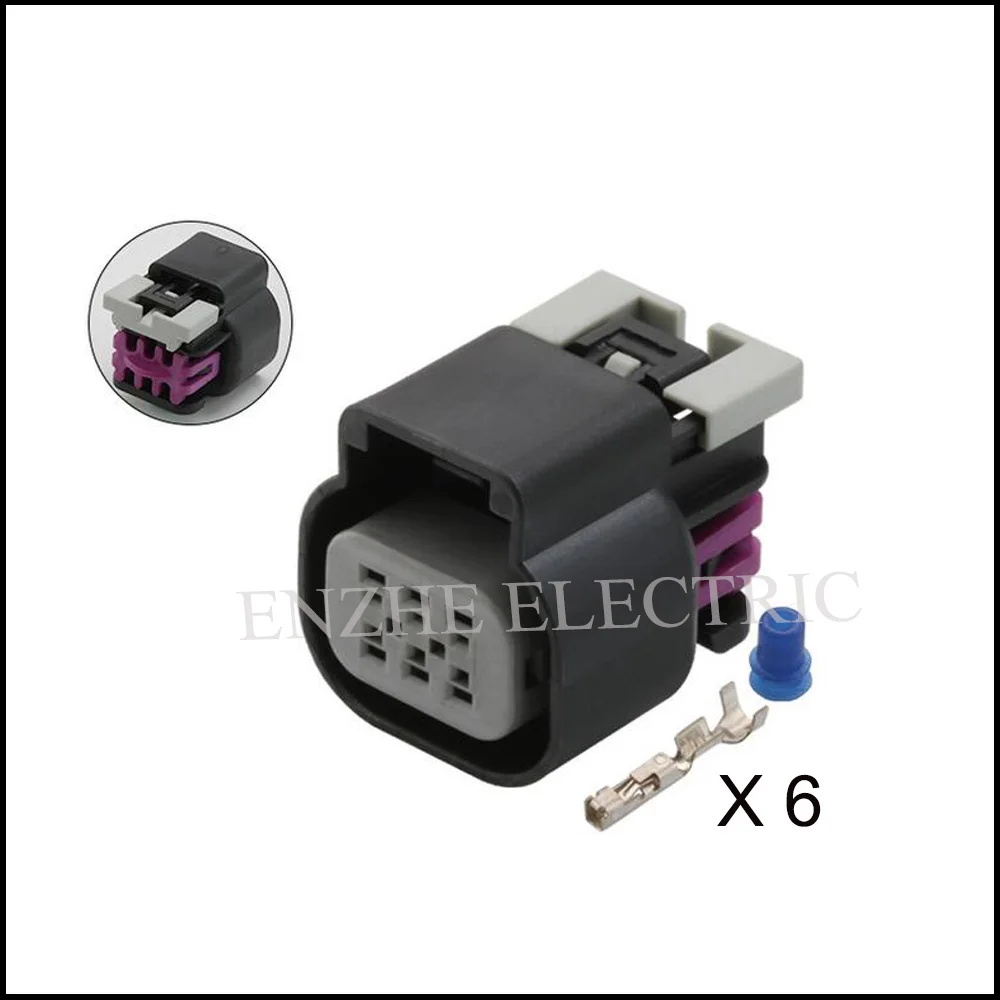 

100 компл. Стандартный автомобильный проводной кабель, 6-контактный водонепроницаемый автомобильный разъем, гнездовой штекер с уплотнением клеммы