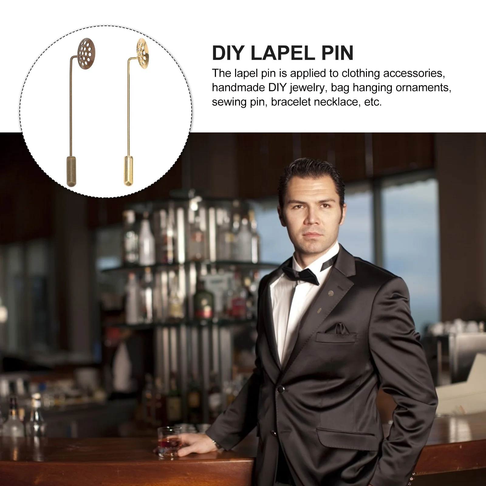 

Pin Brooch Tray Bezel Backs Diy Jewelry Lapel Making Basesneedle Base Stick Vintagefindings Bar Safety Accessorieslocking Badge